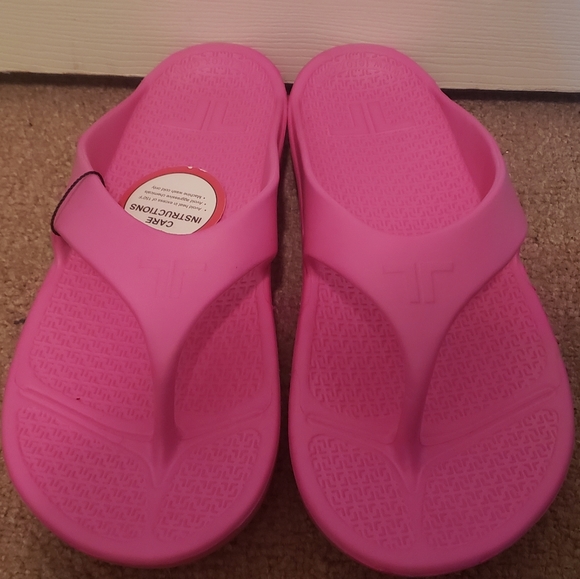 Telic Pink Rose Flip Flops Size 2XL - Picture 2 of 5